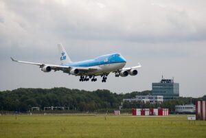 KLM aircraft on the runway at Amsterdam Schiphol