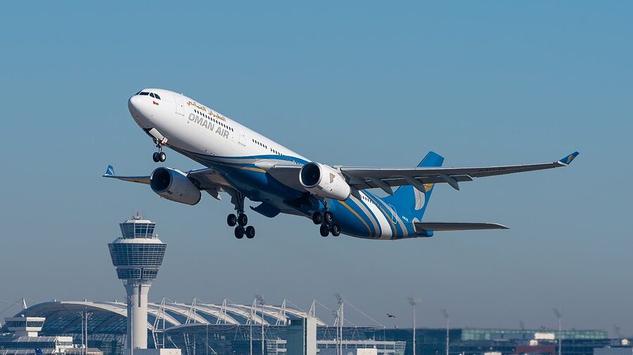 Oman Air Airbus A330-343 at Munich Airport