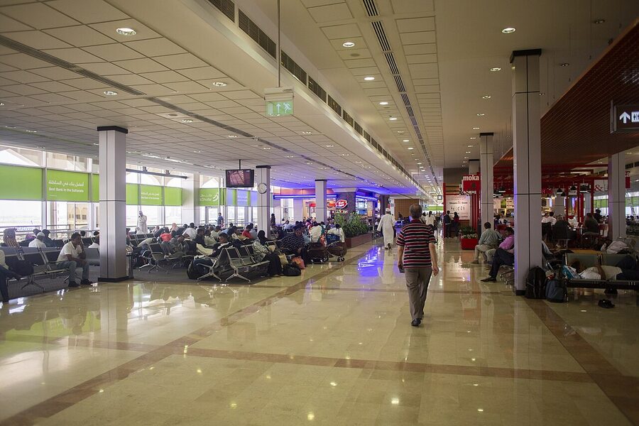 Terminal 2 interior at Muscat International Airport