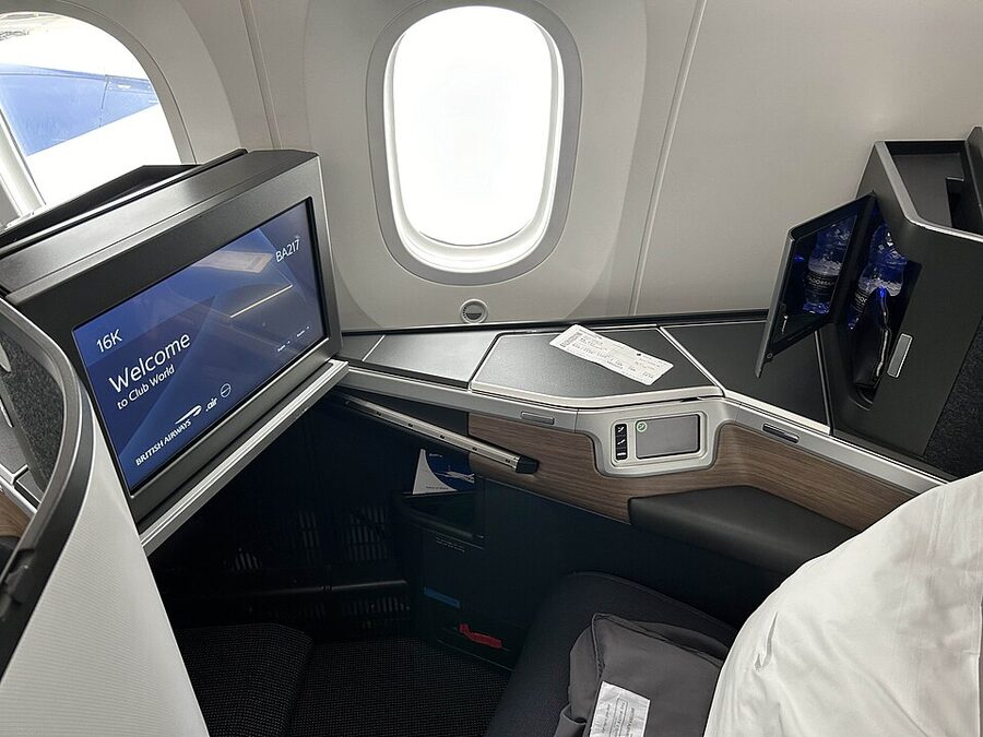 British Airways Club Suite business class seat on Boeing 787-10 Dreamliner
