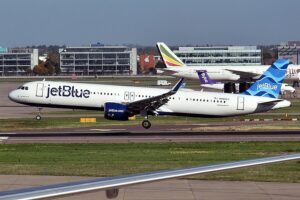 JetBlue Airways Airbus A321neo at London Heathrow Airport