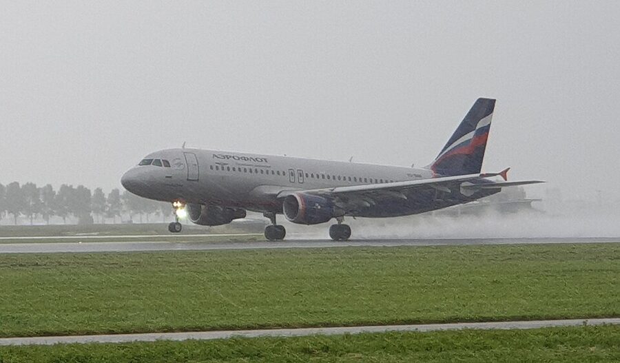 Aeroflot Airbus A320 VQ-BHN parked at Amsterdam Schiphol in August 2021