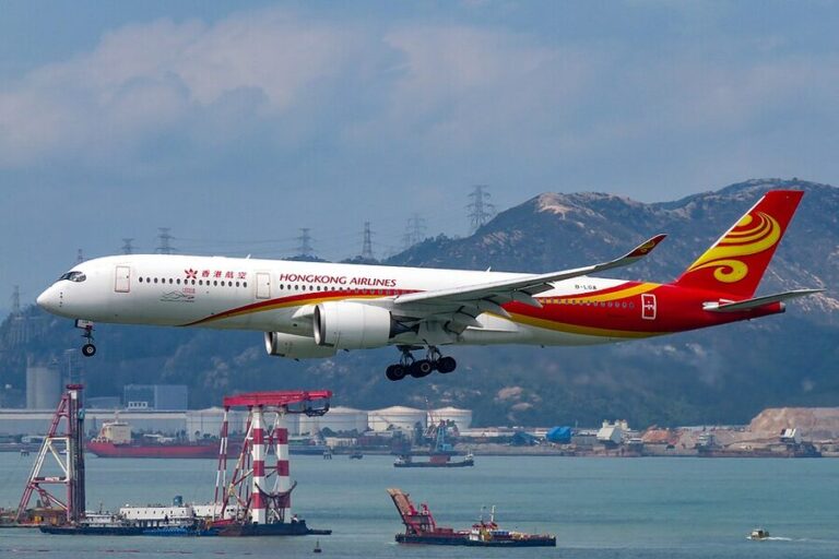 Hong Kong Airlines A350-900 aircraft B-LGA at Hong Kong International Airport