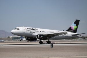Volaris Airbus A319 N501VL parked at Las Vegas McCarran International Airport