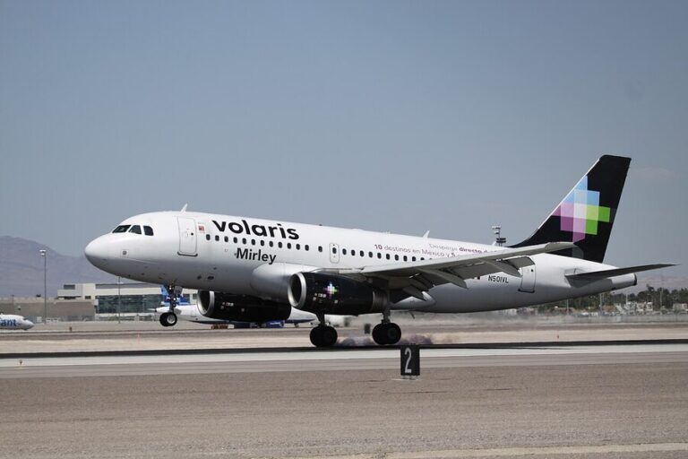 Volaris Airbus A319 N501VL parked at Las Vegas McCarran International Airport