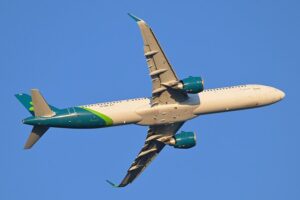 Aer Lingus Airbus A321neo EI-LRA departing Boston Logan International Airport