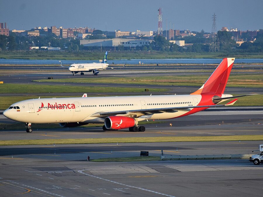 Avianca Airbus A330 taxiing at JFK International Airport in New York