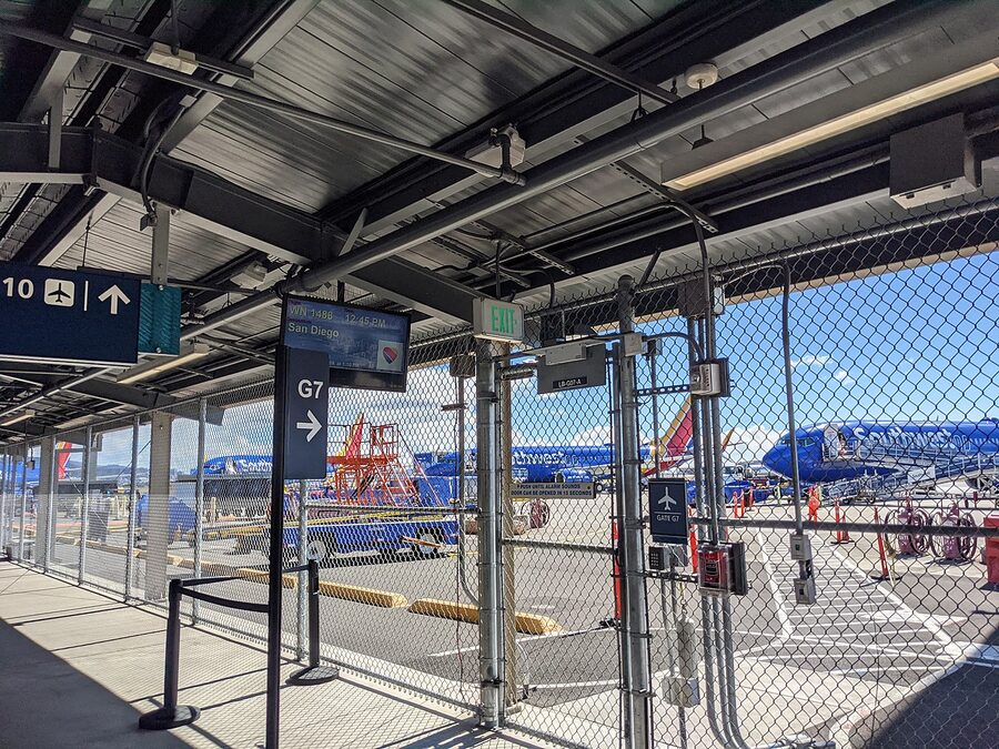 Southwest Airlines gate and boarding area at Honolulu International Airport