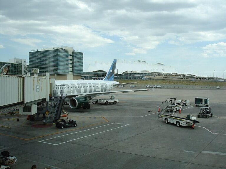 Frontier Airlines A320 at Denver International Airport